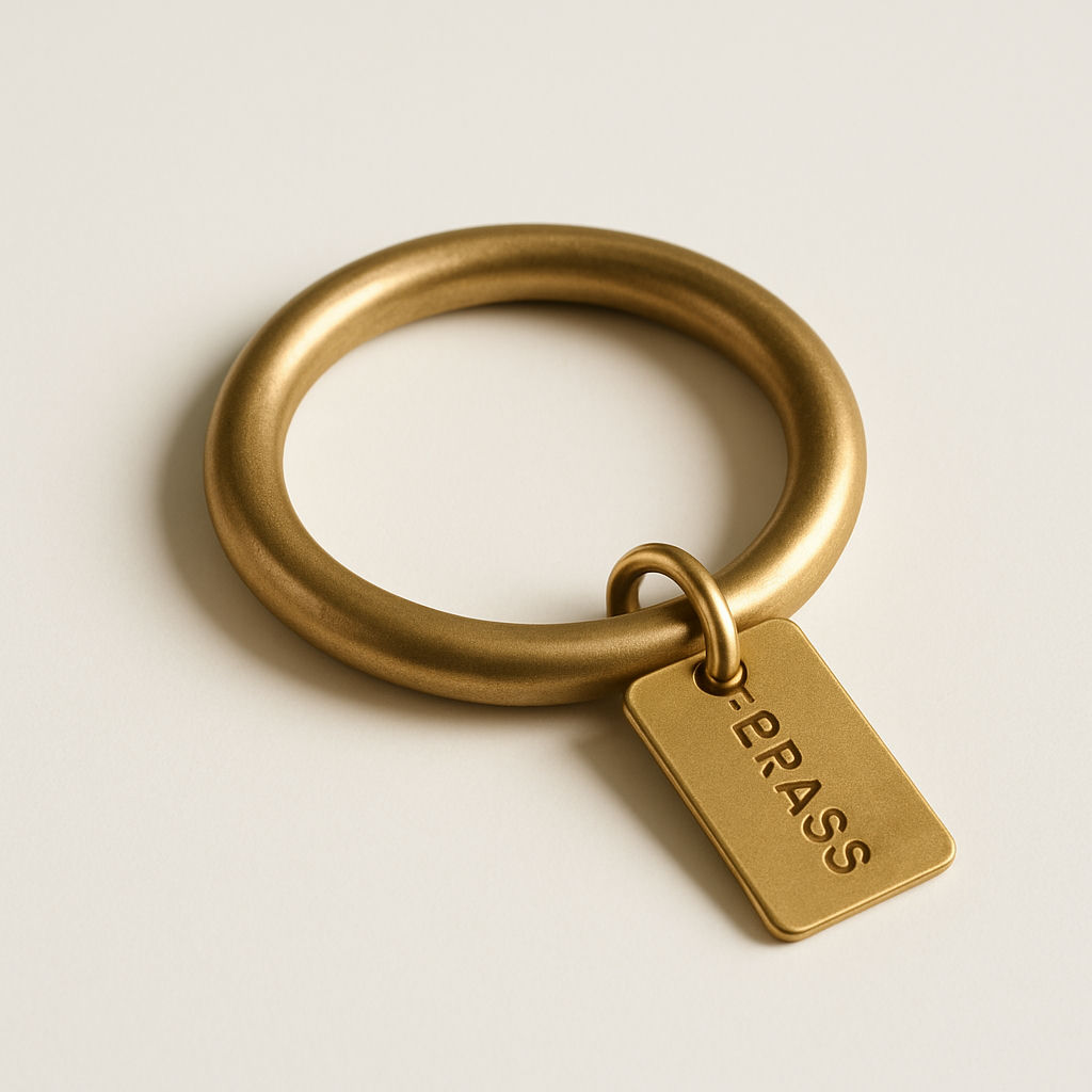 Engraved Brass Key Ring