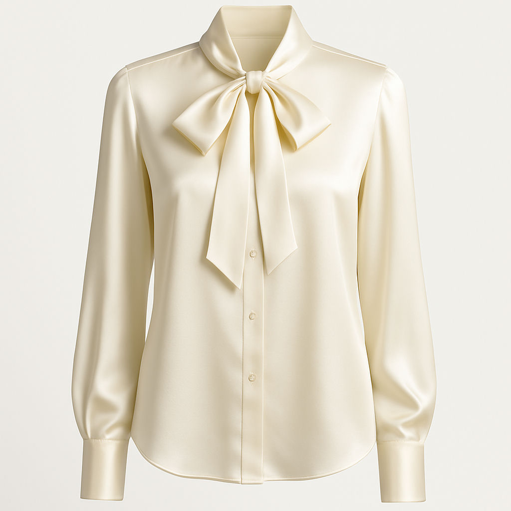 Silk Blouse — Ivory, 36