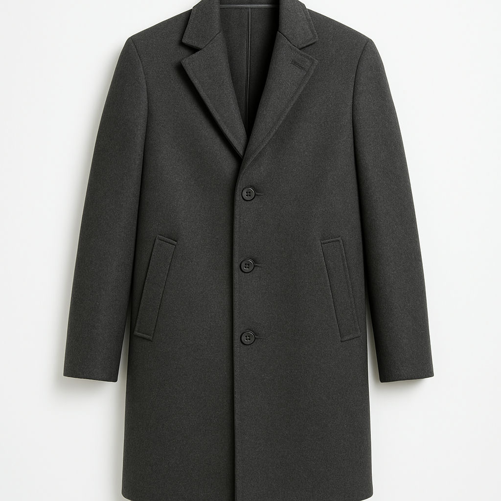 Wool Coat — Charcoal, L