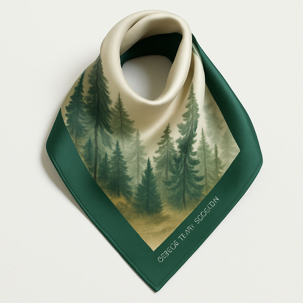 Silk Scarf — Forest, One Size