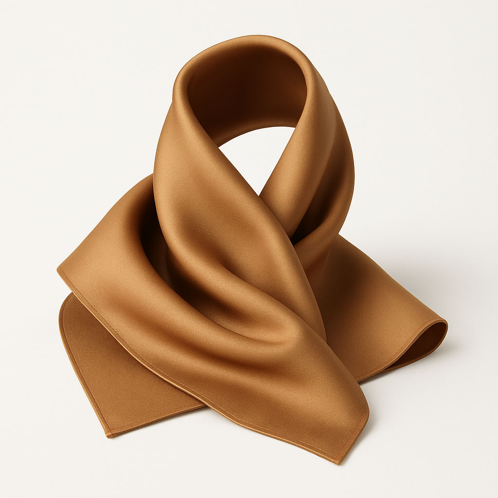 Silk Scarf — Camel, One Size