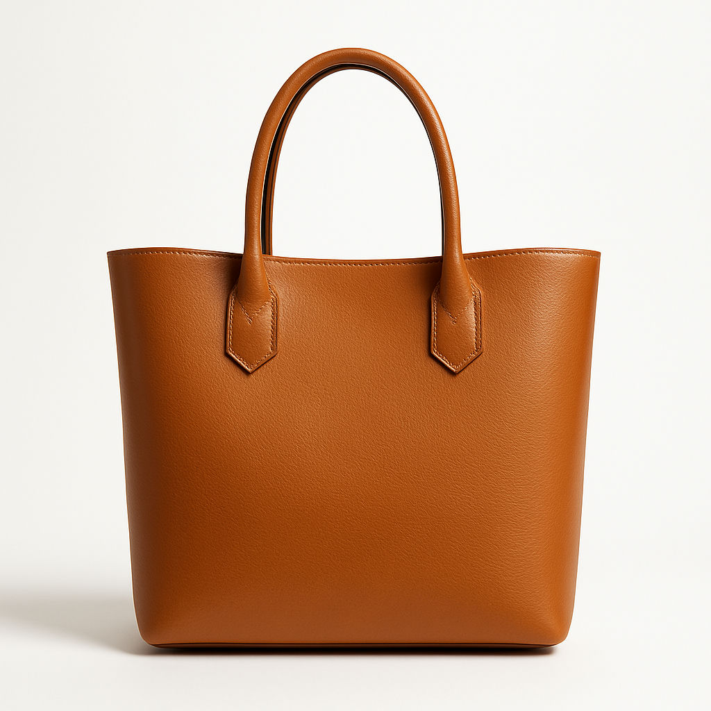 Leather Tote — Tan, One Size
