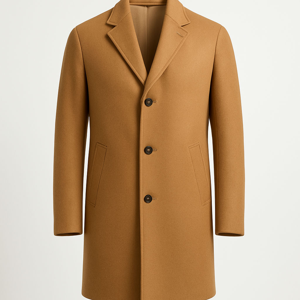 Wool Coat — Camel, M